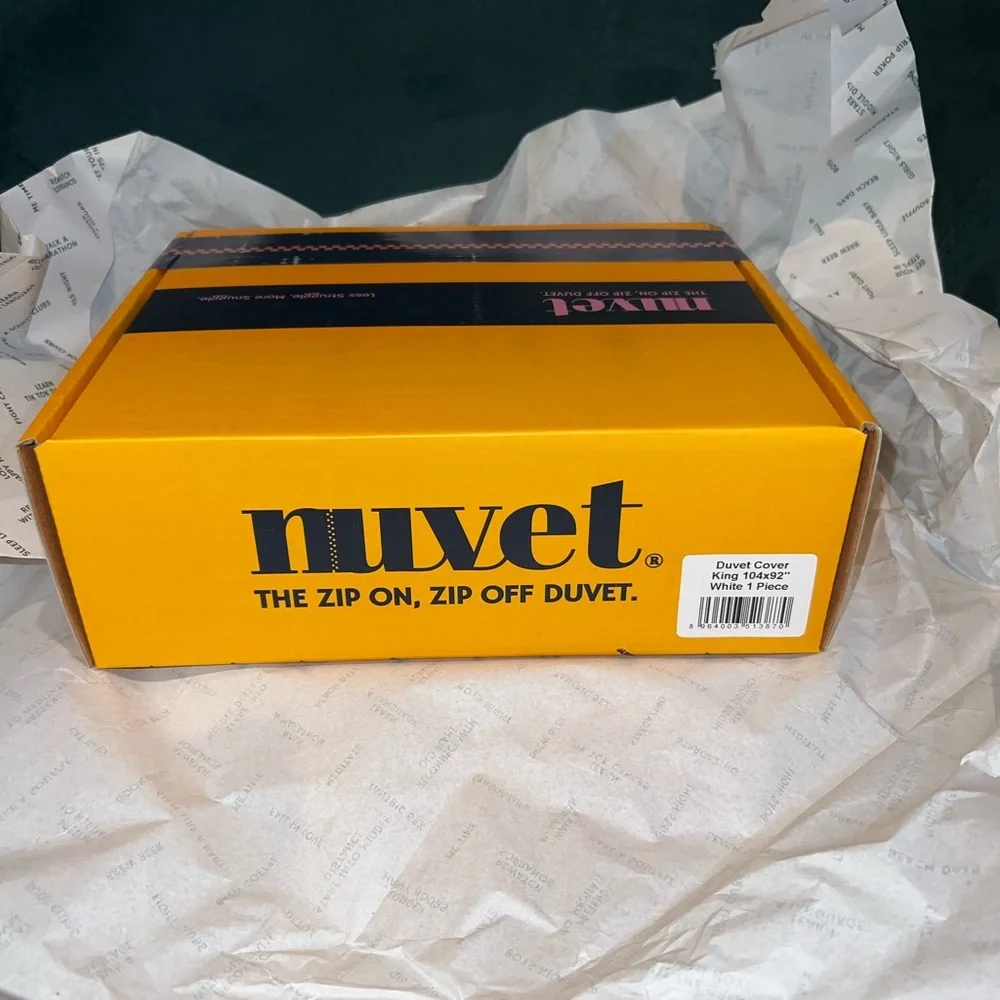 Nuvet King white Duvet Cover King Size 104” x 92” NWT